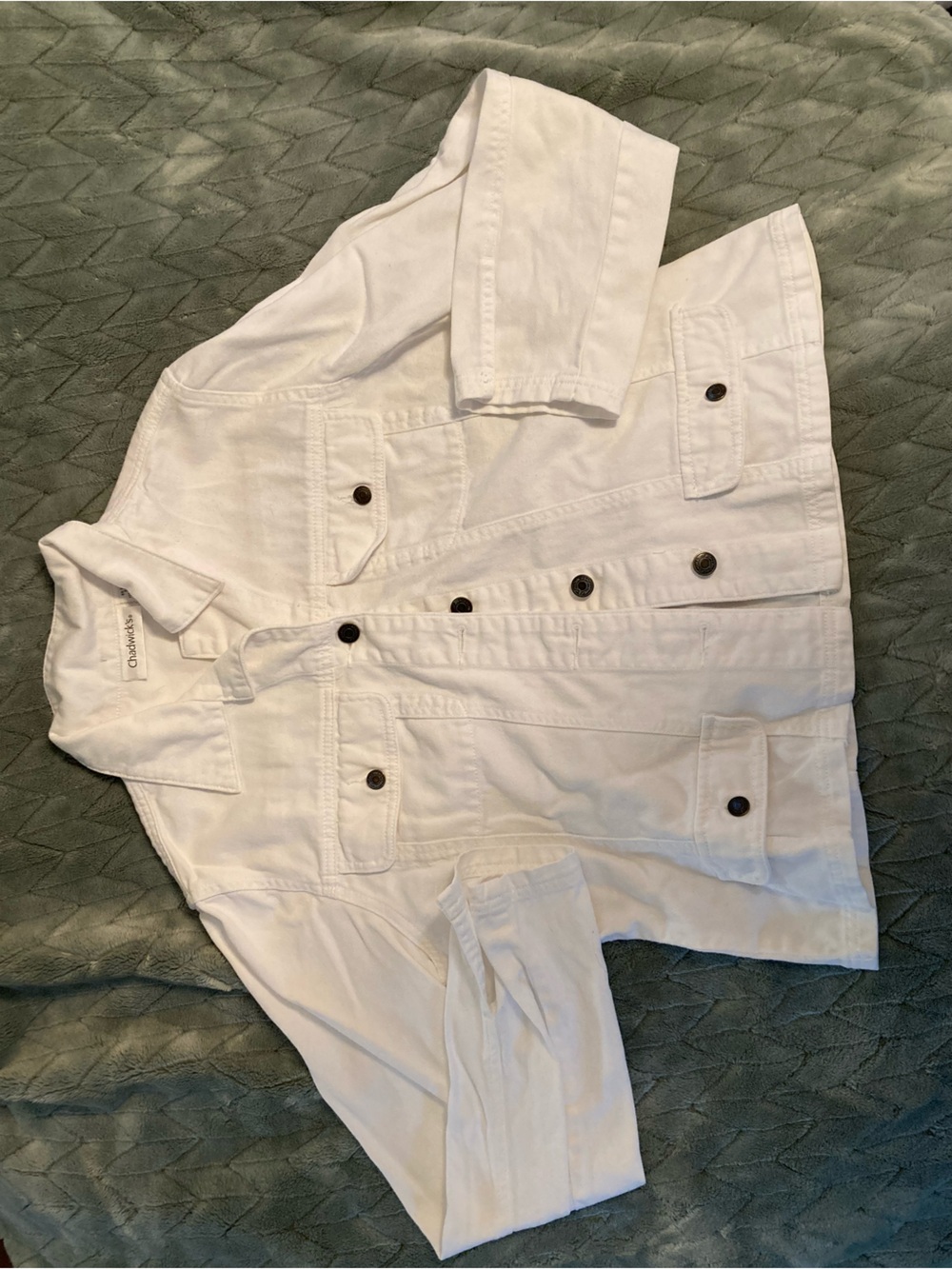 Chadwick’s white women’s 14 Jean jacket, perfect!